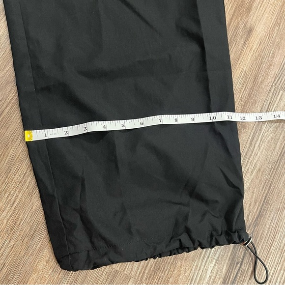 Cider Cargo Parachute Pants Women’s Med Black Hip Hop Dance Oversized Streetwear - Picture 6 of 8